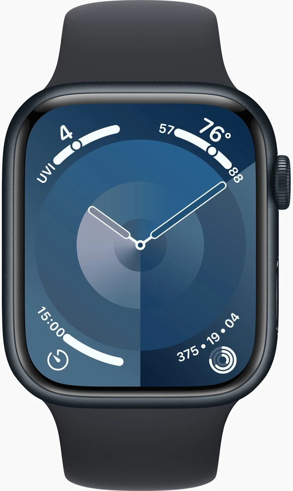 Apple Watch Series 9, 45 мм, алюминий цвета «Midnight», ремешок цвета «Midnight», картинка 2