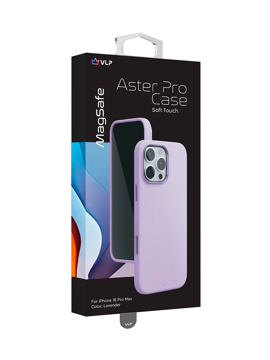 Чехол для iPhone 16 Pro VLP Aster Case c MagSafe, лавандовый, картинка 5