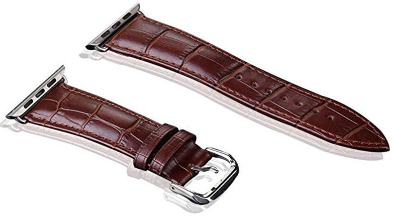 Ремешок кожаный VPG для Apple Watch 42/44mm Leather Brown, слайд 2