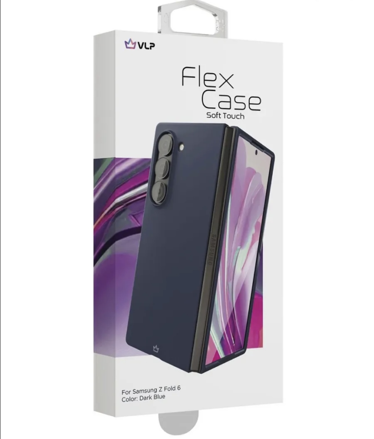 Чехол для Samsung Z Fold6 VLP Flex Case, темно-синий, картинка 3