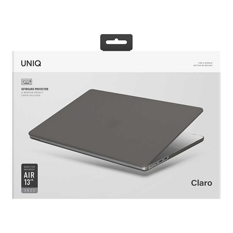 Чехол-накладка UNIQ Claro Webcam Privacy для MacBook Air 13 2022, темно-серый, картинка 3