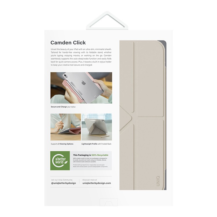 Чехол для iPad Air 13 UNIQ Camden Click Ivory, картинка 9
