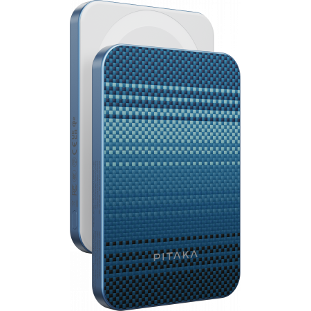 Внешний аккумулятор PITAKA Aramid Fiber Magnetic Power Bank Qi2 MagSafe, Moornise, 5000 mAh, картинка 8