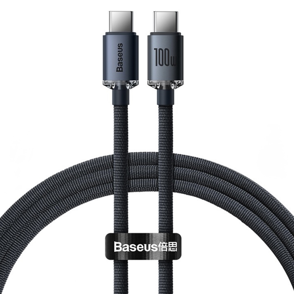 Кабель BASEUS Crystal Shine Series Type-C to Type-C 100W 1.2m CAJY000601 Blue, картинка 1