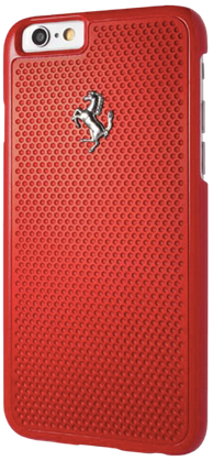 Чехол Ferrari iPhone 6/6S Aluminium Plate Hard - Red