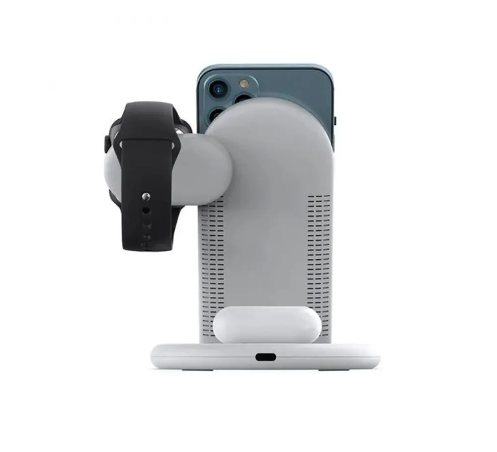 Беспроводное зарядное устройство WiWU PA3IN1 Power Air 3 in 1 Wireles Charger 15W White, картинка 4