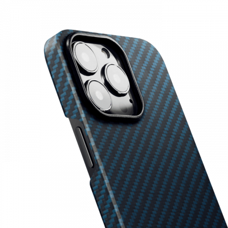 Кевларовый чехол Pitakka MagEZ 2 iPhone 13 Pro Max Black/Blue, картинка 3