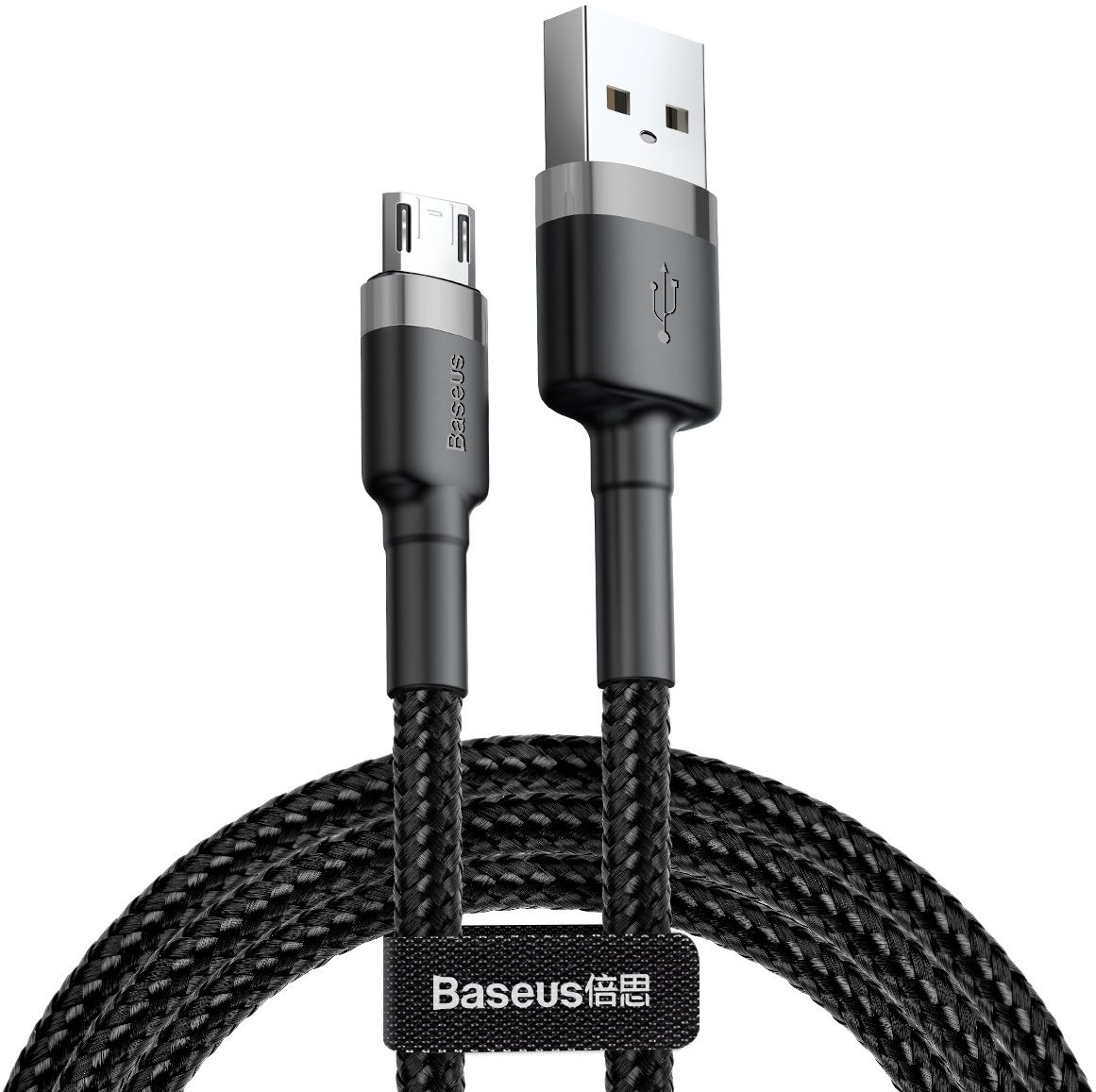 Кабель BASEUS Cafule Micro USB Cable 2.4A 1.0m - Black/Gray