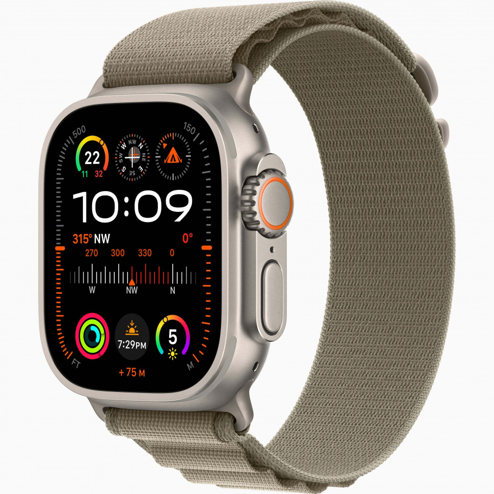 Apple Watch Ultra 2 ремешок Alpine Оливкового цвета, L (Б/У) KMW12K60NK, картинка 1