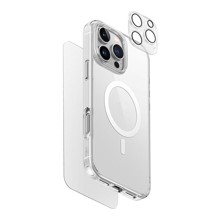 Чехол для iPhone 16 Pro Max UNIQ 3in1 ClearVue 360 Magnets Clear, картинка 1