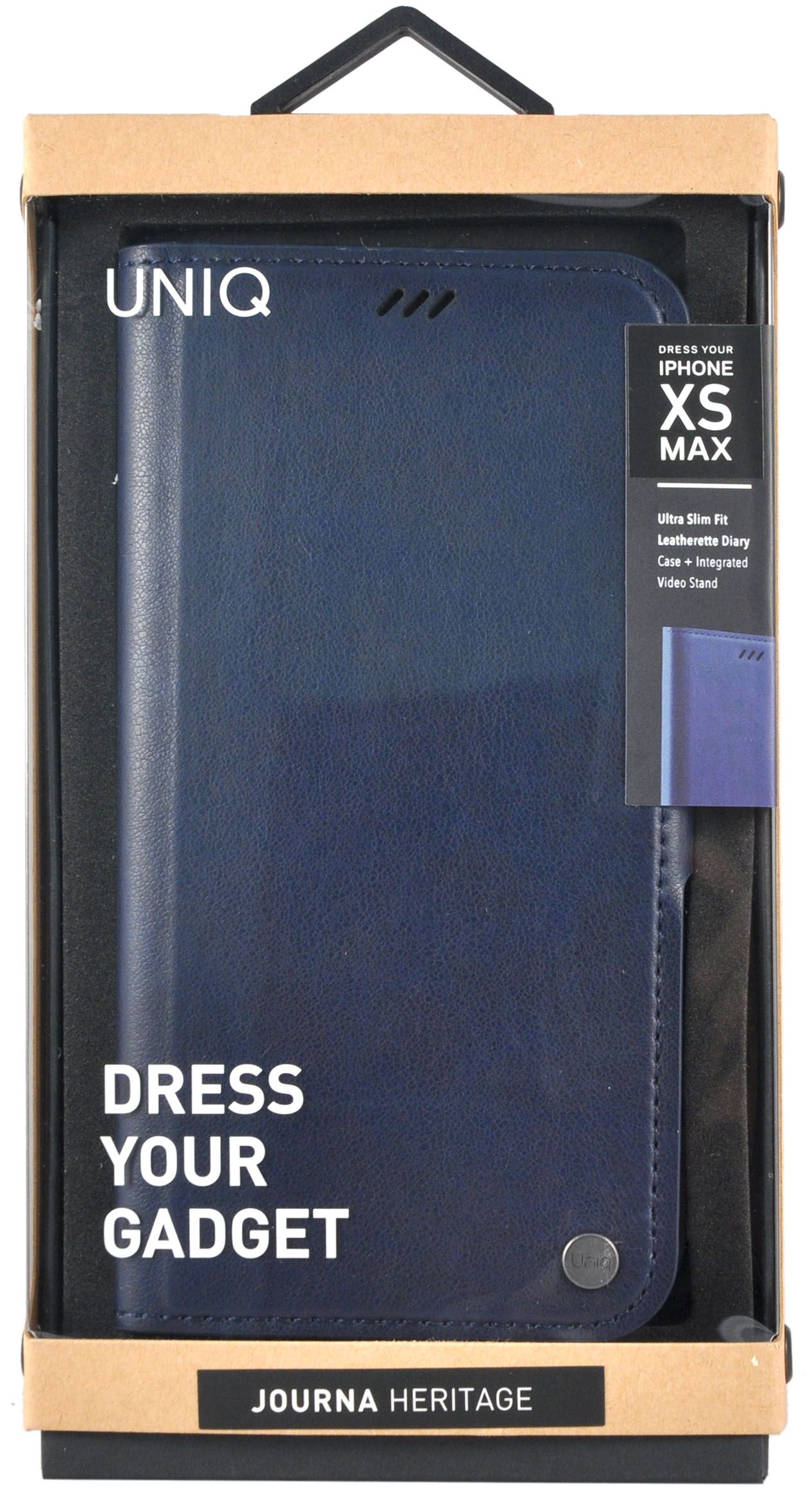Чехол книжка UNIQ iPhone XS Max Journa Heritage тёмно-синий, слайд 5