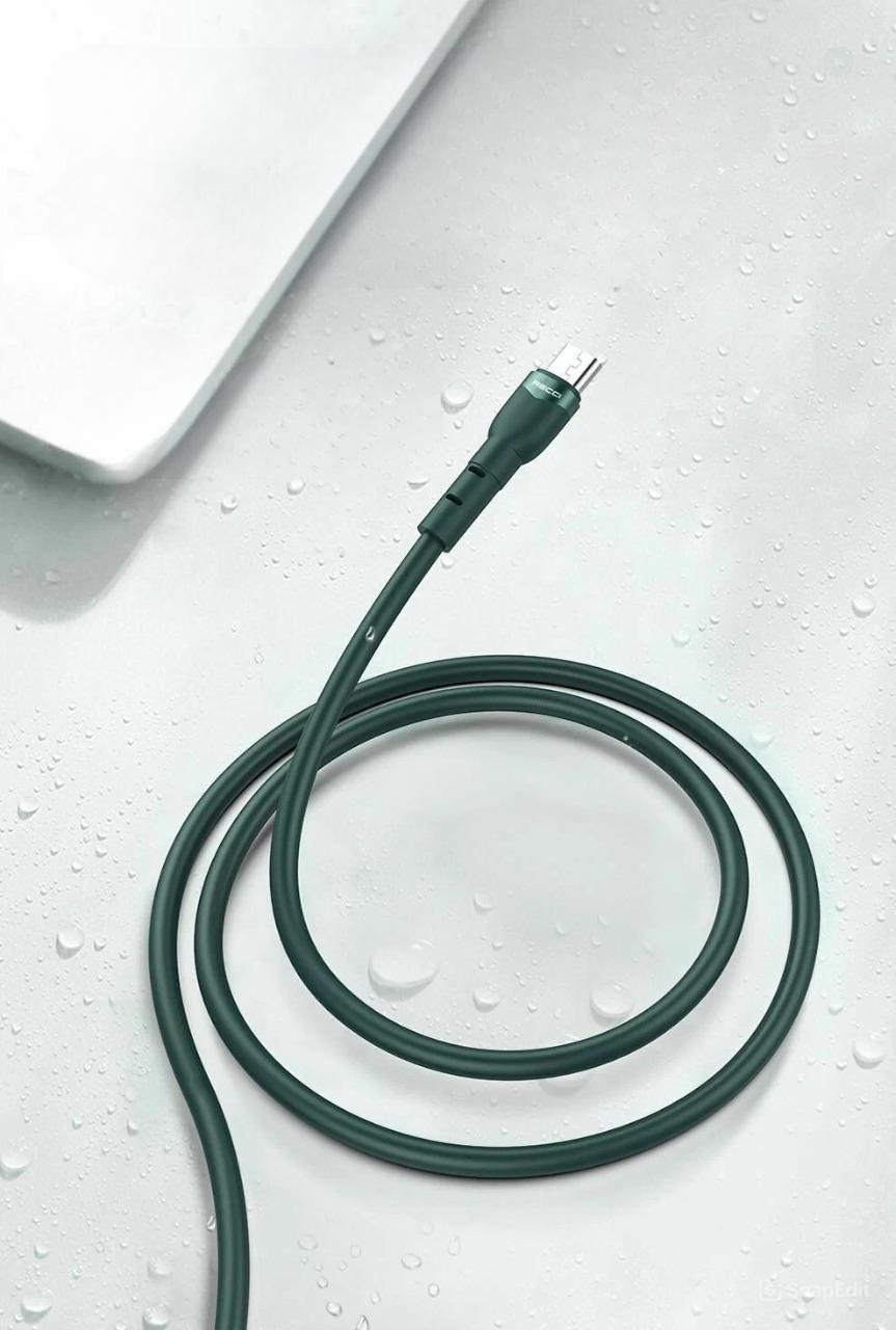 Кабель Recci RTC - N35L USB - Lightning 2.4A, Green, картинка 1
