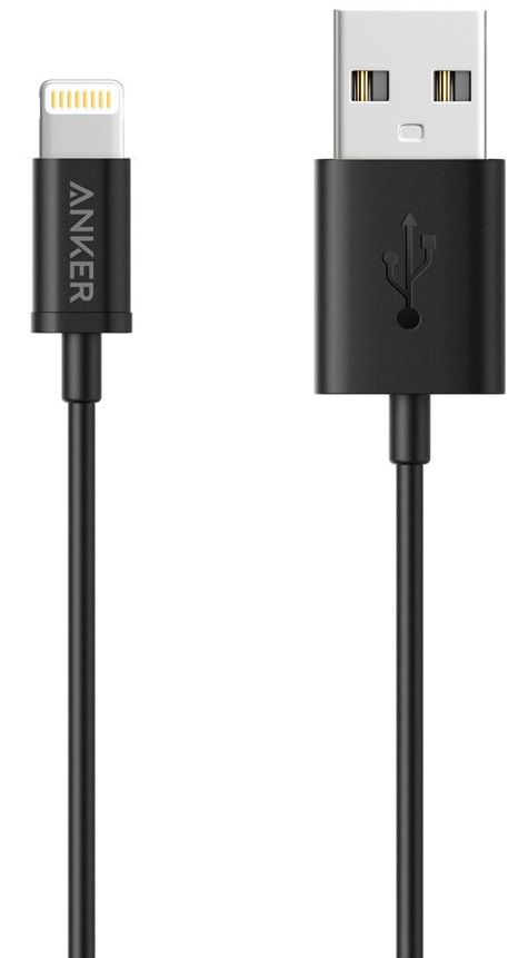 Кабель ANKER MFI USB to Lightning Round Cable 0.9m - Black