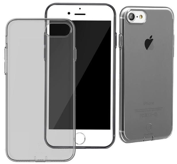 Чехол BASEUS Phone 7 Pluggy TPU Case - Black, картинка 2