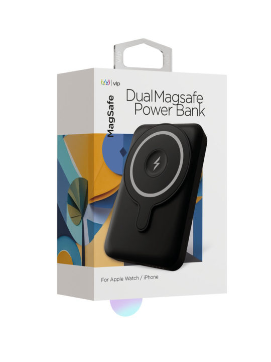 Внешний аккумулятор VLP Dual MagSafe 10000 mAh 3A, USB-C, черный  , картинка 4