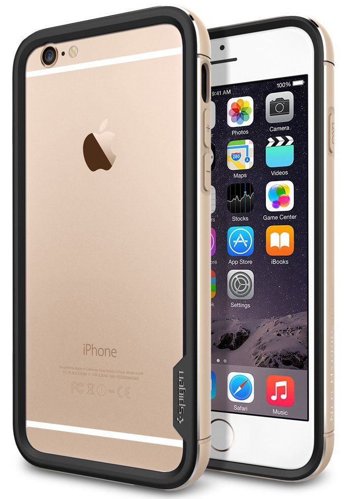Чехол SGP iPhone 6 Neo Hybrid EX Metal  Champagne Gold, картинка 1