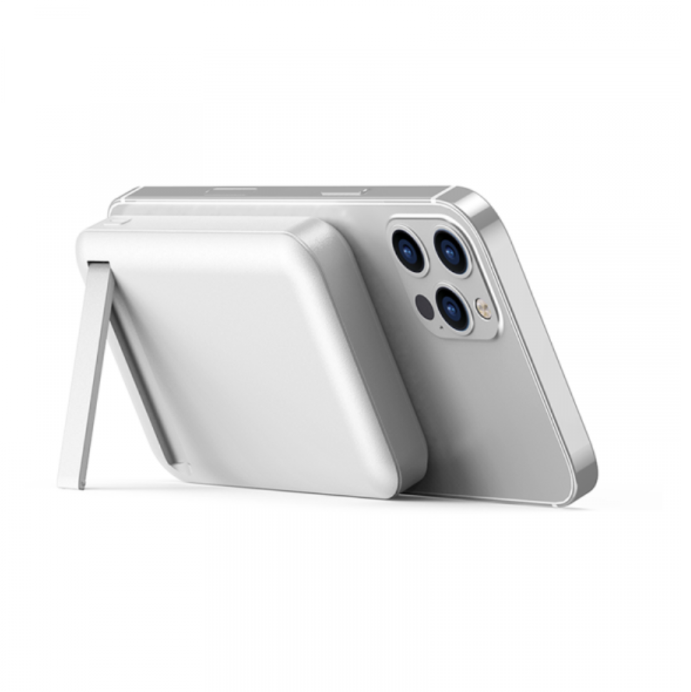 Внешний аккумулятор WiWU Snap Cube Magnetic 10000mAh 22.5W White, картинка 3