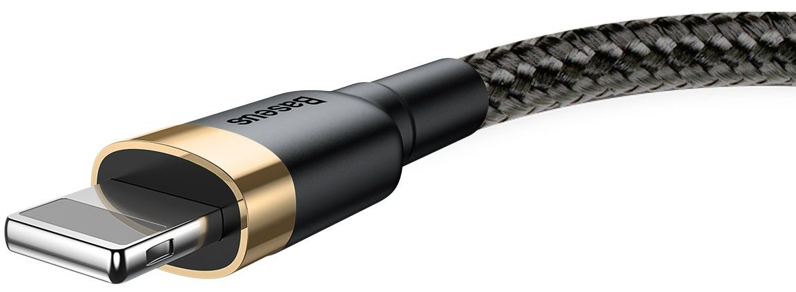 Кабель BASEUS Cafule Lightning Cable 2.4A 1.0m - Black/Gold, слайд 2