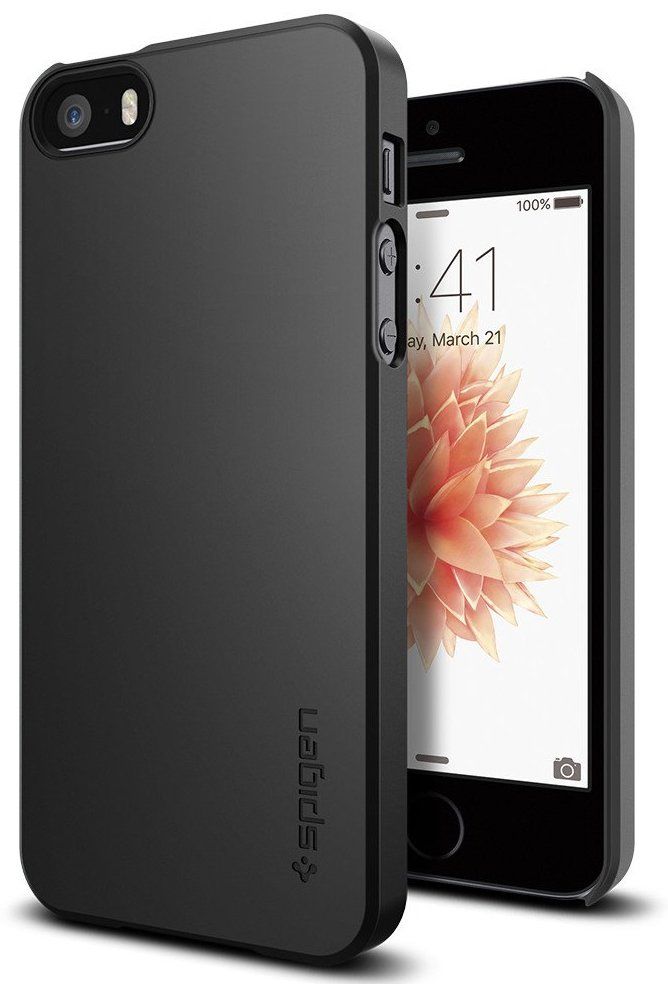Чехол SGP  iPhone 5S/SE Thin Fit Black, картинка 1