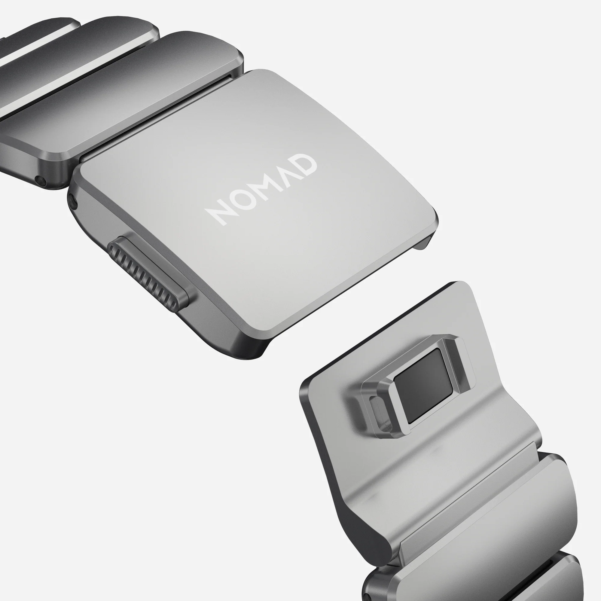 Ремешок Stratos Band Ultra Orange для Apple Watch 44/49mm Silver Metal, картинка 6