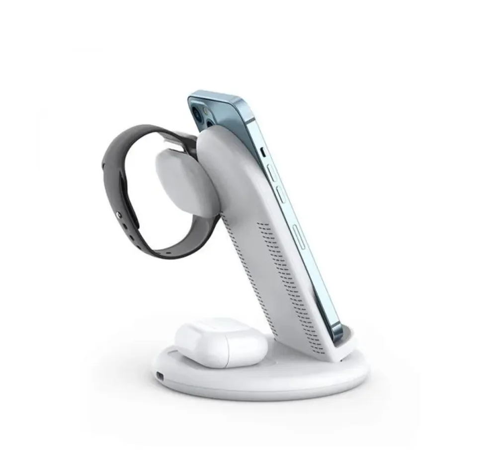 Беспроводное зарядное устройство WiWU PA3IN1 Power Air 3 in 1 Wireles Charger 15W White, картинка 2