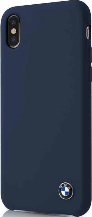 Чехол BMW iPhone X Signature Liquid Silicone Hard TPU Navy