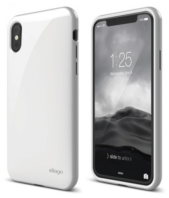 Чехол Elago для iPhone X Cushion Hard TPU белый, картинка 1