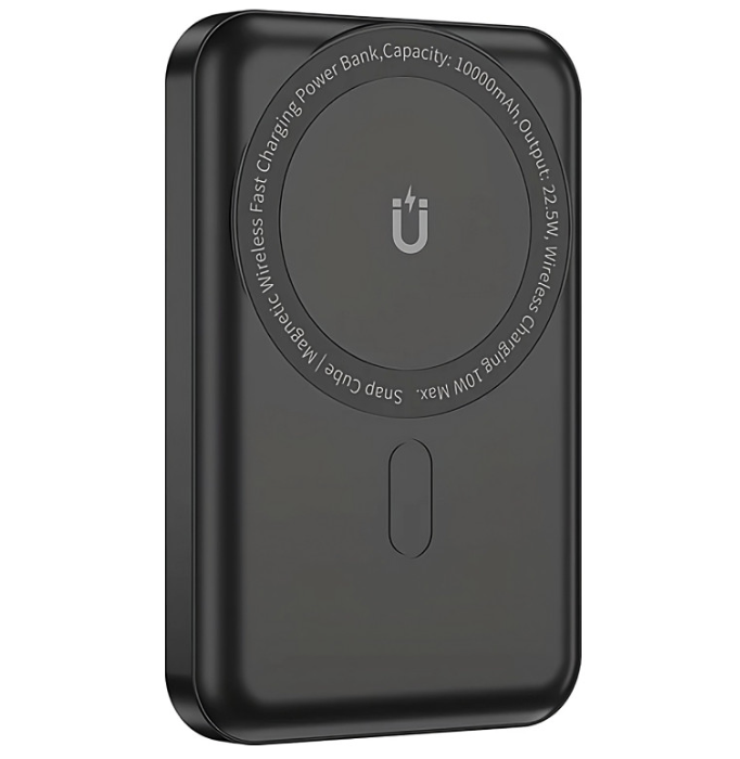 Внешний аккумулятор WiWU Snap Cube Magnetic 10000mAh 22.5W Black, картинка 4
