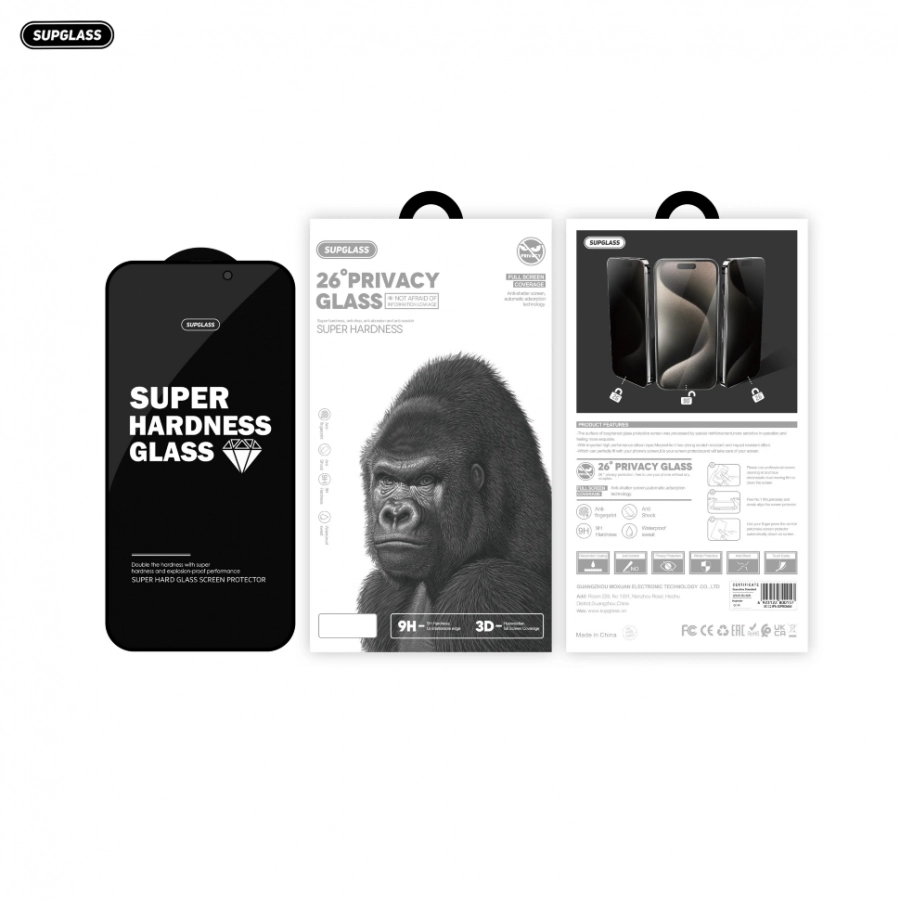 Защитное стекло SupGlass Tempered Glass XC-12 PRIVACY для iPhone 15/16