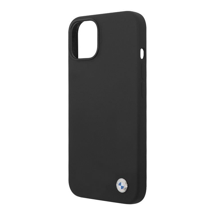 Чехол для iPhone 14 Pro Max BMW Signature Liquid silicone Metal logo Hard (MagSafe),черный, картинка 3