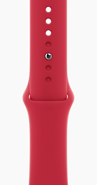 Apple Watch Series 7, 45 мм, цвета Red, спортивный браслет Red, картинка 3