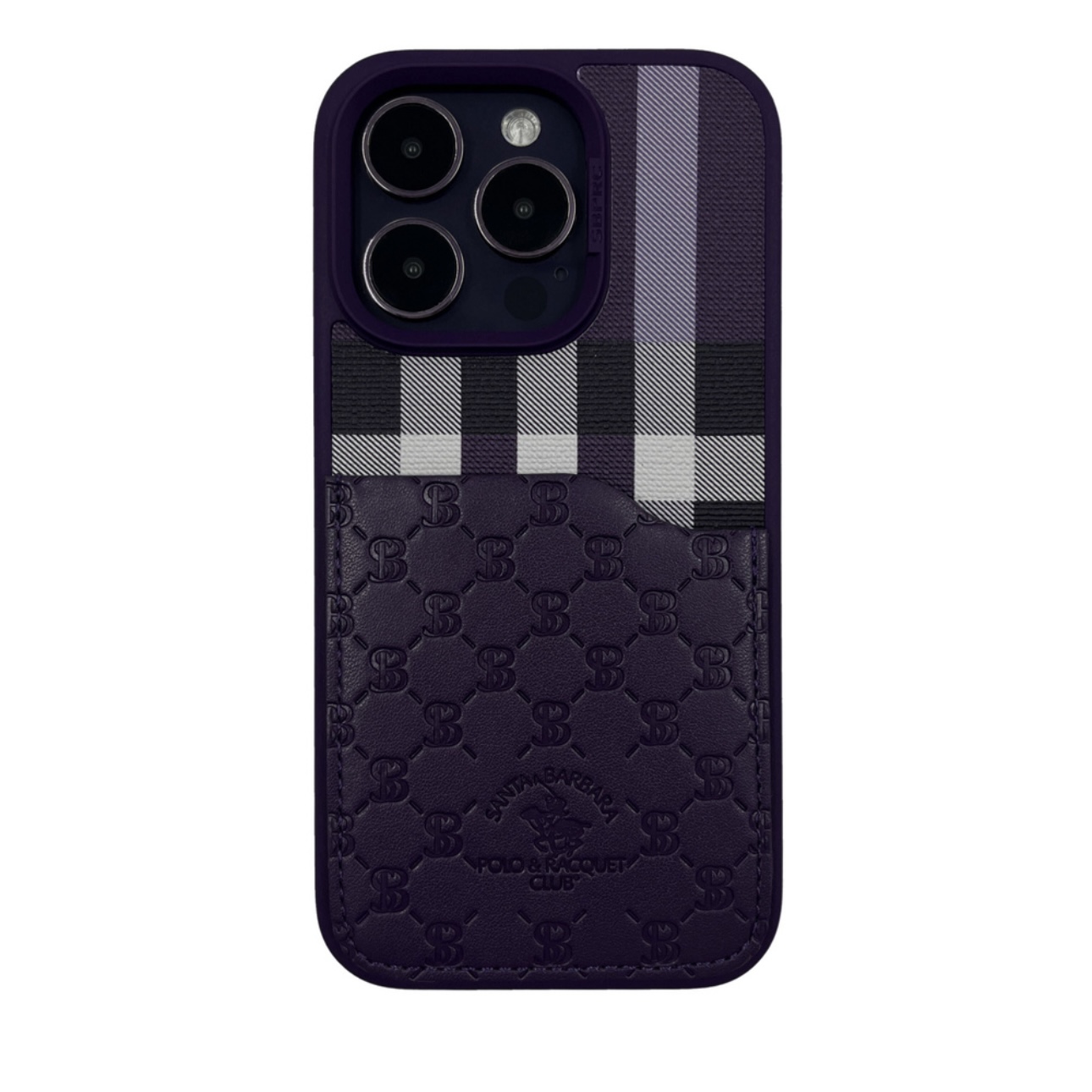 Чехол для iPhone 14 Pro Santa Barbara Polo for Card, фиолетовый, картинка 1