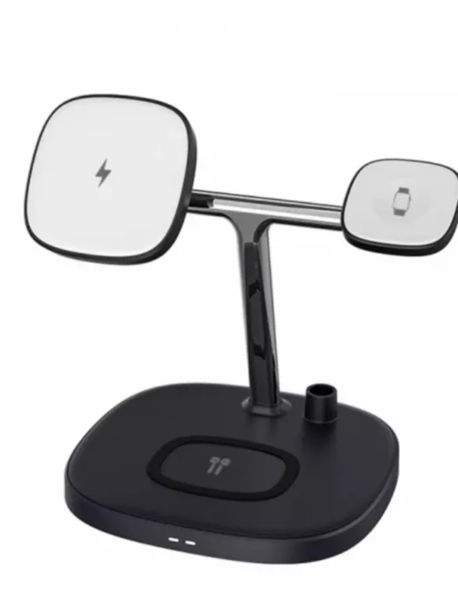Беспроводное зарядное устройство WiWU M8 Power Air 4 in 1 Wireles Charger 15W Black, картинка 2