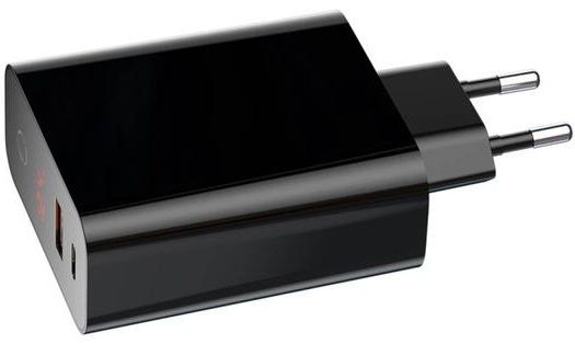 СЗУ BASEUS Speed PPS Quick Charger PD3.0+QC3.0 45W (Type-C+USB) (CCFSEU907-01) Черный, картинка 2