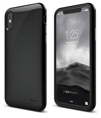 Чехол Elago для iPhone X Cushion Hard TPU чёрный