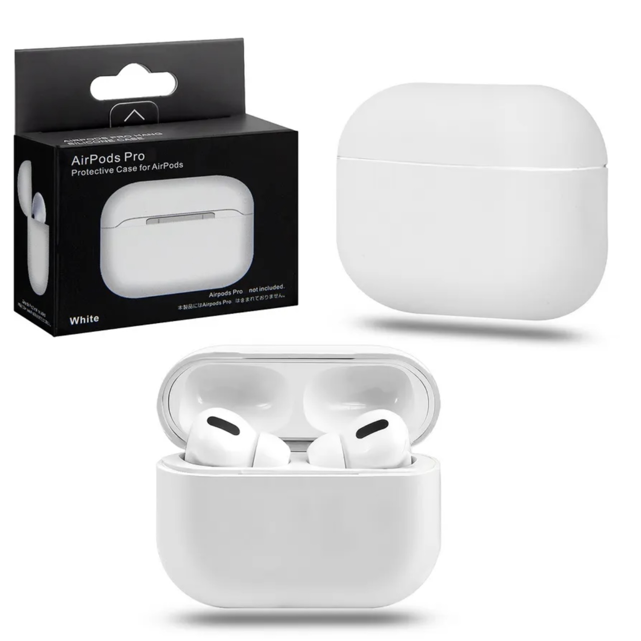 Чехол для AirPods PRO Silicone Case белый, картинка 1