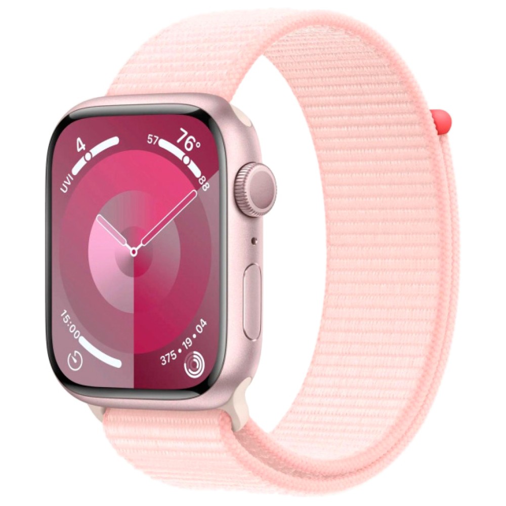 Apple Watch Series 9, 41 мм, алюминий цвета «Pink», ремешок Loop цвета «Pink», картинка 1