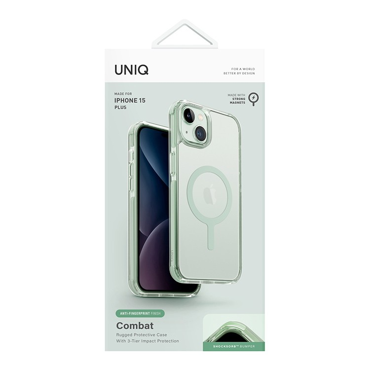 Чехол для iPhone 15 Plus UNIQ Combat Cool mint, картинка 2