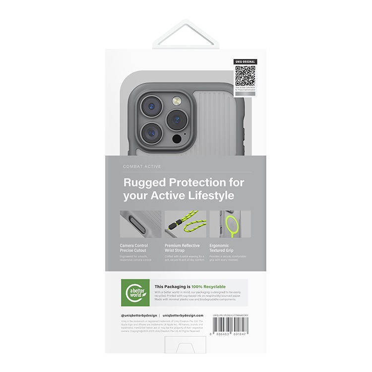 Чехол для iPhone 16 Pro Max UNIQ Combat Stone Grey, картинка 6