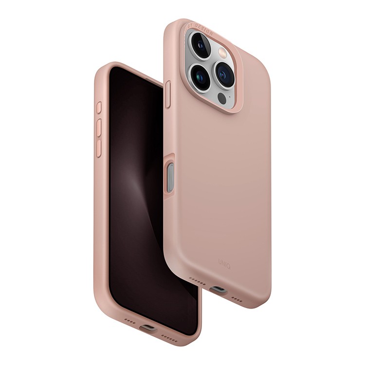 Чехол для iPhone 16 Pro UNIQ Lino Hue Magnets Pink, картинка 3