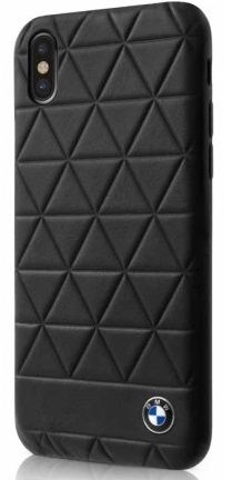 Чехол BMW iPhone X/XS Signature Hexagon Hard Leather Black, картинка 1