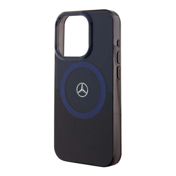 Чехол для iPhone 16 Pro Max MERCEDES Double layer Bicolor Hard Blue/Black MagSafe, картинка 3