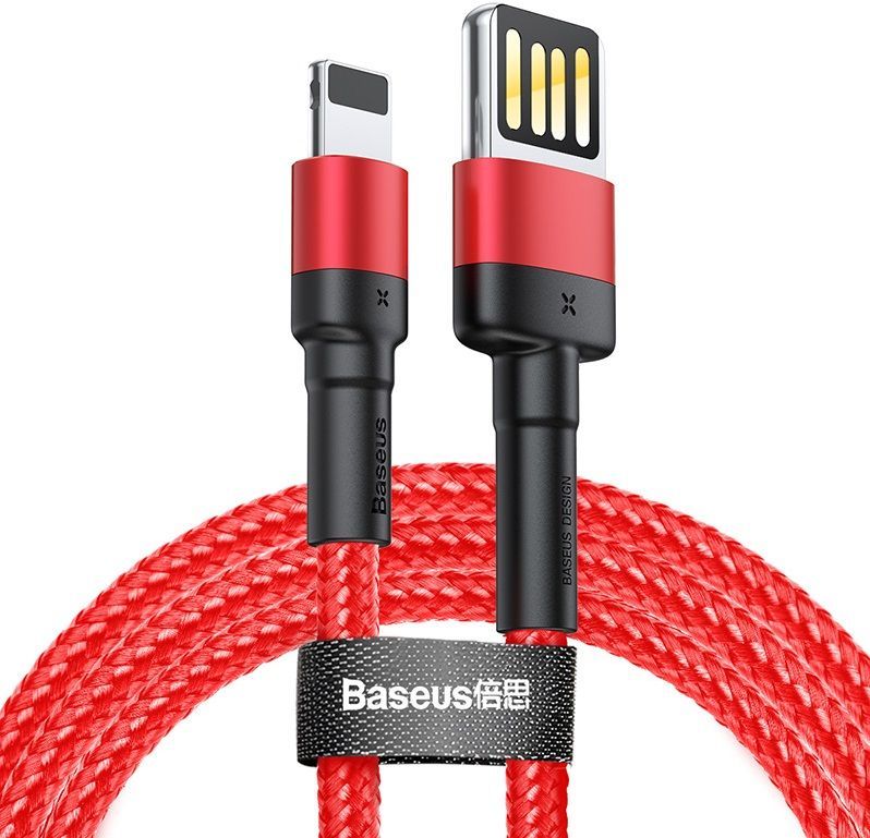 Кабель BASEUS Cafule (Special Edition) Lightning Cable 2.4A 1.0m - Red/Black, картинка 1