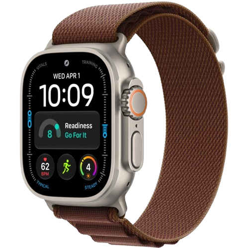 Apple Watch Ultra 4 GPS, 49 мм, натуральный титан, ремешок Alpine Loop цвета Burgundy