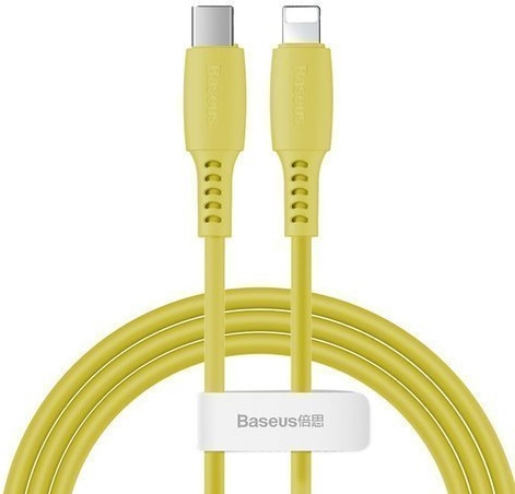 Кабель BASEUS Colorful Cable Type-C to Lightning 18W 1.2m - Yellow, картинка 1
