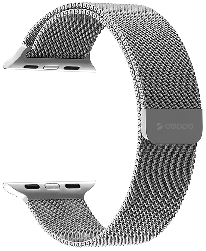 Ремешок из нержавеющей стали Deppa для Apple Watch 42/44mm Серебристый