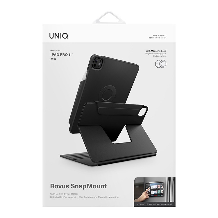 Чехол для iPad Pro 11 (2024) UNIQ Rovus SnapMount, Dallas Black, картинка 10