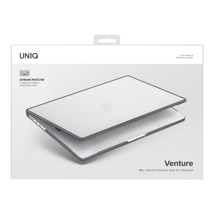 Чехол-накладка UNIQ Venture Webcam Privacy для MacBook Pro 14 2021-2023, темно-серый, картинка 4