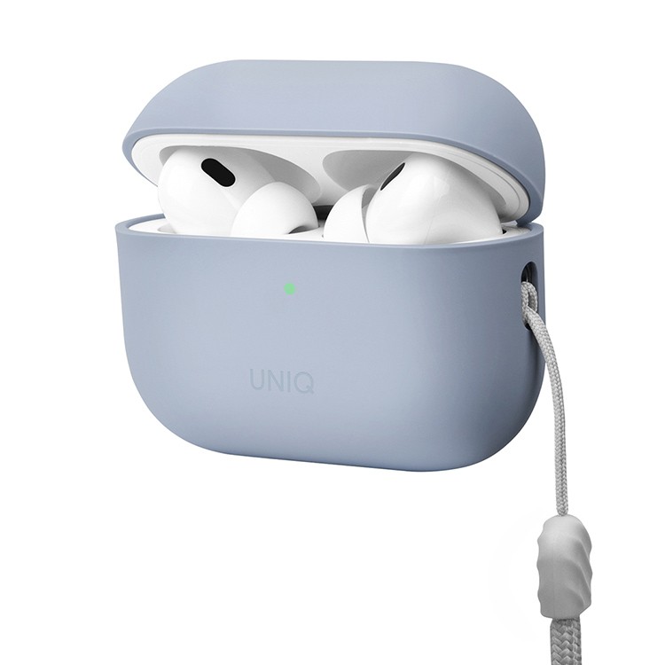 Чехол для AirPods Pro 2 UNIQ Lino Blue, картинка 3