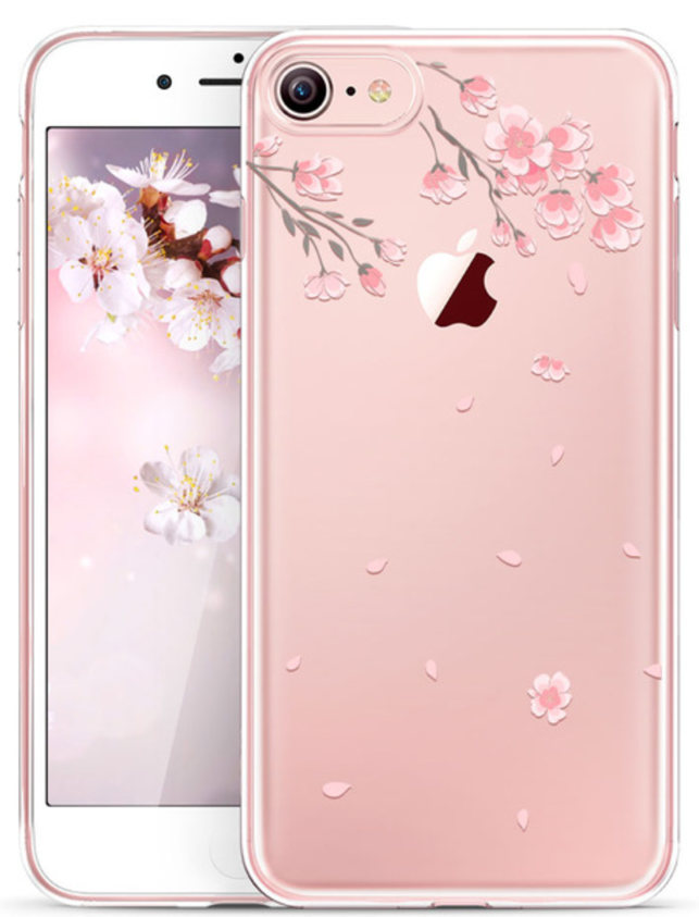 Чехол ESR iPhone 7/8 Plus Soft Case Cute Cartoon Flowers Clear